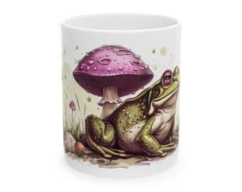 Frog Coffee Mug | Man I love Frogs Ceramic Cup | Frog Lover Gift | Good Vibes Mug | Mushroom Mug | Man I love Fungi Mug | Dopamine Mug