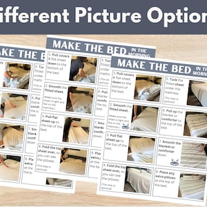 Making the Bed Visual Support, Printable Real Picture Guide, Simple ...