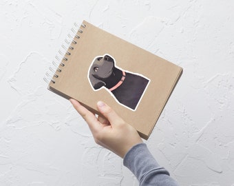 Watercolor Black Lab Sticker