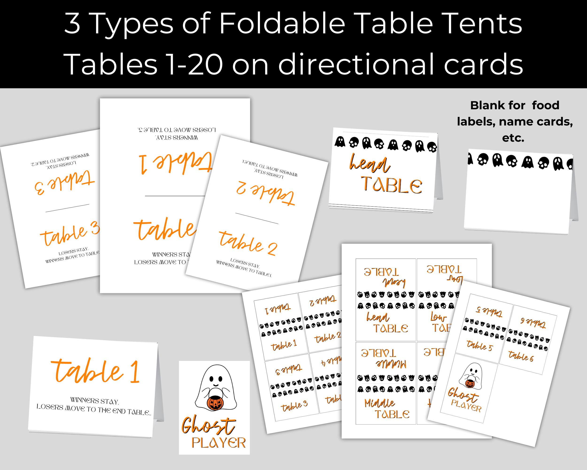 Halloween BUNCO Printable Bundle - Score Cards - Tally Table Cards ...