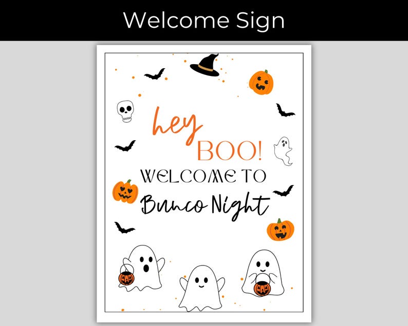 Halloween BUNCO Printable Bundle - Score Cards - Tally Table Cards ...