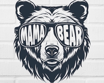 Mamabeer PNG: Moederdagafbeelding (digitale download)