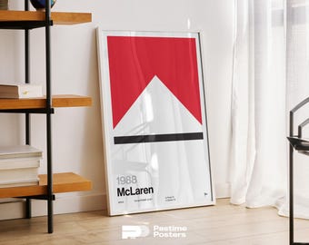 Póster histórico del McLaren MP4/4 F1 de 1988: La temporada imbatible
