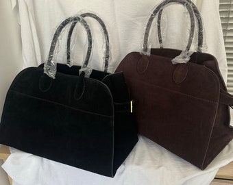 Suede Handbag, Suede Tote Bag, Minimalist Tote Bag, Suede Leather Tote Bags, Tote Bag For Women