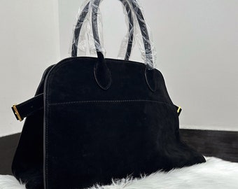 Borsa in pelle scamosciata, borsa tote in pelle scamosciata, borsa tote minimalista, borse tote in pelle scamosciata, borsa tote da donna