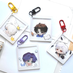 Love and Deepspace Keychain Rafayel Xavier Zayne Sylus Keychain L&D Charms Acrylic Keychain Love and Deepspace Art Chibi Polaroid