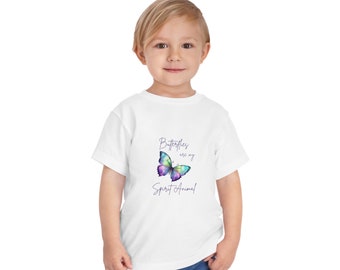 Butterflies Spirit Animal Graphic Tee for Toddlers | Gifts for Kids | Boys and Girls T-Shirt