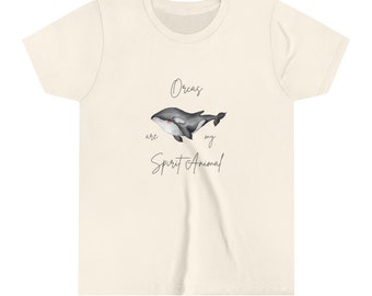 Orca Spirit Animal Graphic Tee | Gift for Boy and Girl | Animal Lover T-Shirt