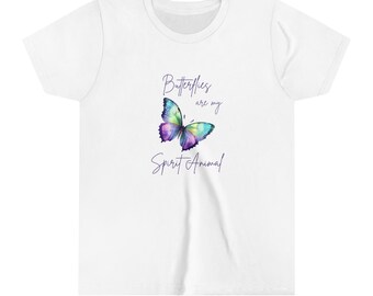 Butterflies Spirit Animal Graphic Tee for Girls and Boys | Gifts for Kids