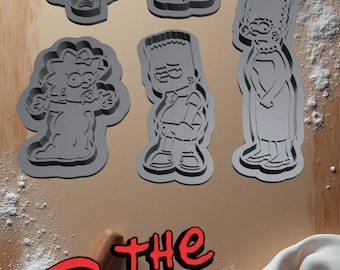 Cortador de galletas, molde, cortador de galletas, sello, Los Simpson