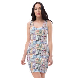 Dollar print dress hot sale