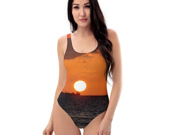 Blazing Sunset Women One-Piece Swimsuit