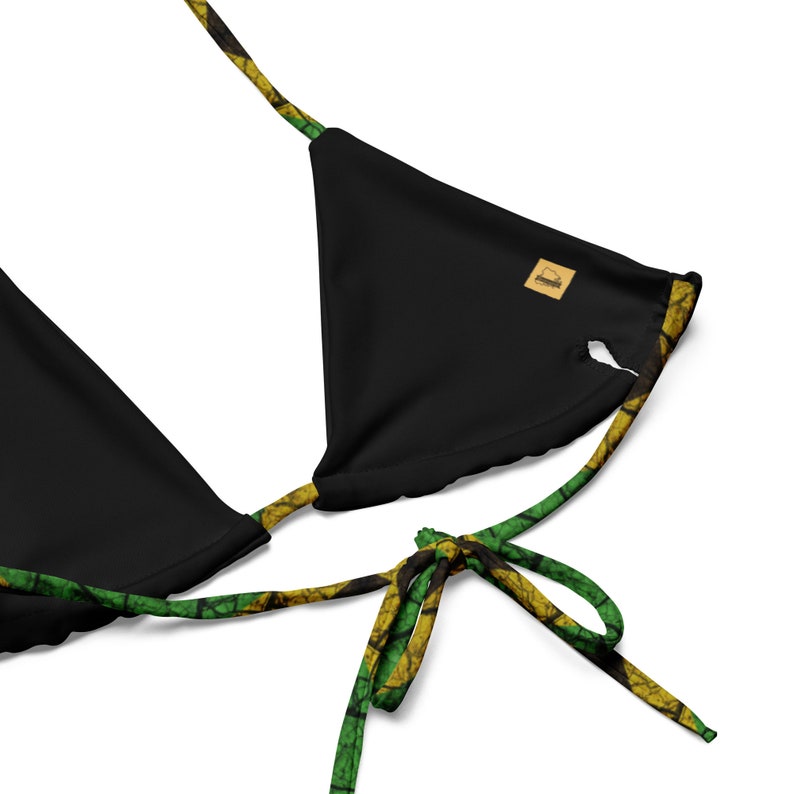 Women Crackle Jamaican Flag String Bikini Etsy