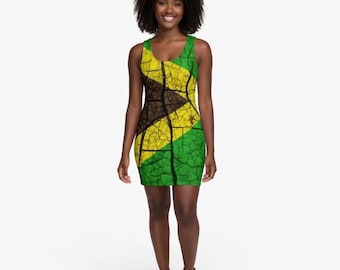 jamaican dress for women Suitable for anyone to wear as it regular fit Jamaican Maxi Dress Jamaica Flag