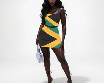 Jamaica Flag Tube Top and Mini Skirt Set