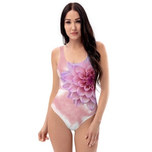 Pink Rose Women One-Piece Swimsuit