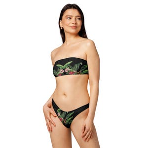 Bikini bandeau fleuri Paradise