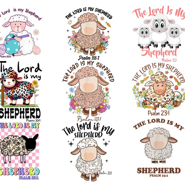 The Lord is my Shepherd Png Bundle, Easter Sublimation Png, Lord's Prayer, Christian Png, Christian Easter Png, Religious Png