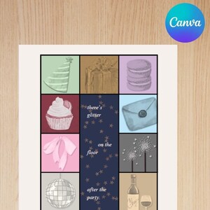 Taylor Swift Eras Poster Geburtstagspostkarte (Canva-Vorlage)