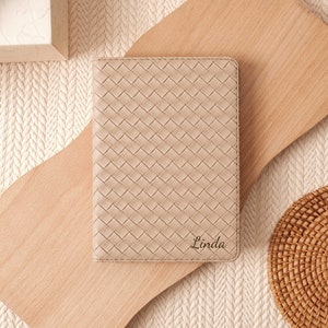 Étui pour Kindle en cuir tressé marron café, étui Kindle personnalisé, tout nouvel étui pour Kindle, étui pour Kindle Paperwhite 6,8 10e 11e génération, cadeau