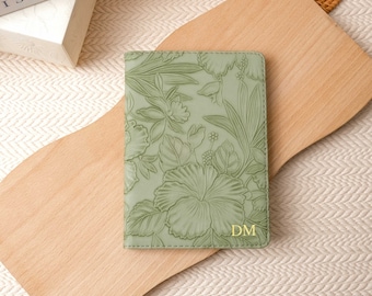 Retro Green Flower Leather kindle case, kindle paperwhite 12th 7&#39;&#39; case, personalization Kindle Case, All new kindle 6&#39;&#39; 2024 11th case