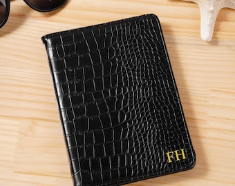 Retro Black Texture Pattern Leather Kindle Case, Paperwhite 12th Gen 7" Case with Strap & Stand, Kindle Colorsoft, Book Lover Gift