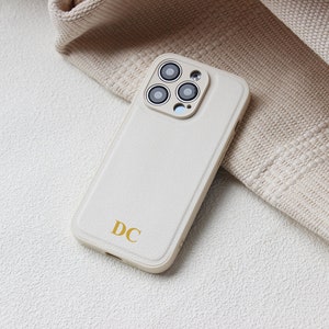 Op maat gemaakt iPhone-hoesje, veganistisch leren iPhone-hoesje, kleurrijke iPhone-hoesjes, gepersonaliseerde monogram initialen iPhone 15 14 12 gepersonaliseerde cadeaus