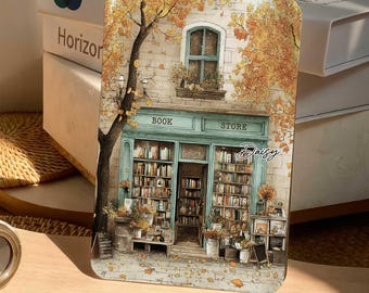 Personalized Cozy Fall Bookshop  Kindle Case, Custom Name Kindle 11th Gen 6” Case, Paperwhite 7” 2024 Case, Kobo Clara Cover, Gift for Her