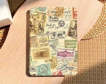 Retro Stamp Kindle Paperwhite 2024 Cover, Auto Wake/Sleep Case, Kindle 11th 2024 Case Paperwhite 7'' Case,Kindle Colorsoft Case,Gift for Her