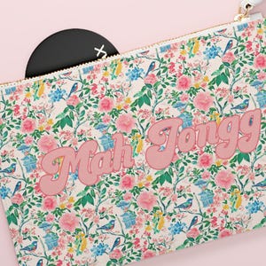 Elegante tas MahJongg Sparrows chinoiserie, verjaardagscadeau speler, geldhouder, tas Mahjong Winnings League-kaart, tas Mahj Game Day