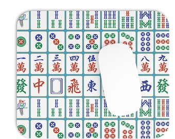 Tappetino per mouse con tessere di Mahjong, 23 x 20 cm, regalo per gli amanti del gioco Mahjong, per chi ospita una partita, per i giocatori di Mahjong, per l'ufficio, tappetino per computer, regalo di compleanno.