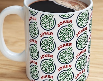 Mahjong Mug 11oz Birthday Gift Mah Jongg Cup with Jokers Lucky Mahjong Coffee Tea Cup Game Lovers Gift Game Day Décor Friend Player Present