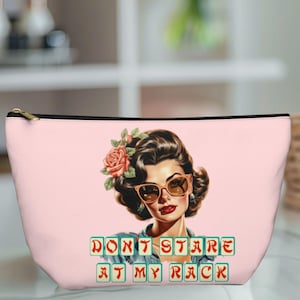 Pochette de tuile drôle de mahjong « Don't Stare at my rack », cadeau d'anniversaire de joueur, cadeau d'un ami d'amateur de jeu de Mahjong, sac de gains de pièces de monnaie d'argent de Mahj