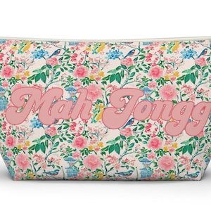 Elegante bolsa de fichas de MahJong con diseño de gorriones chinoiserie, regalo de cumpleaños para jugadores, regalo para amigos amantes del Mahjong, bolsa para ganar monedas de Mahjong