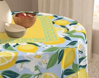 Mahjong Game Day Lemon Design Tablecloth Gift for Hostess Mah Jongg Player Gift Idea Mahjong Game Day Party House Decor