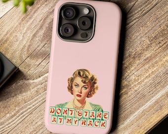 Funny Retro Mahjong Phone Case Game Lover Gift Retro Blonde Woman Mah Jongg Player Phone Cover