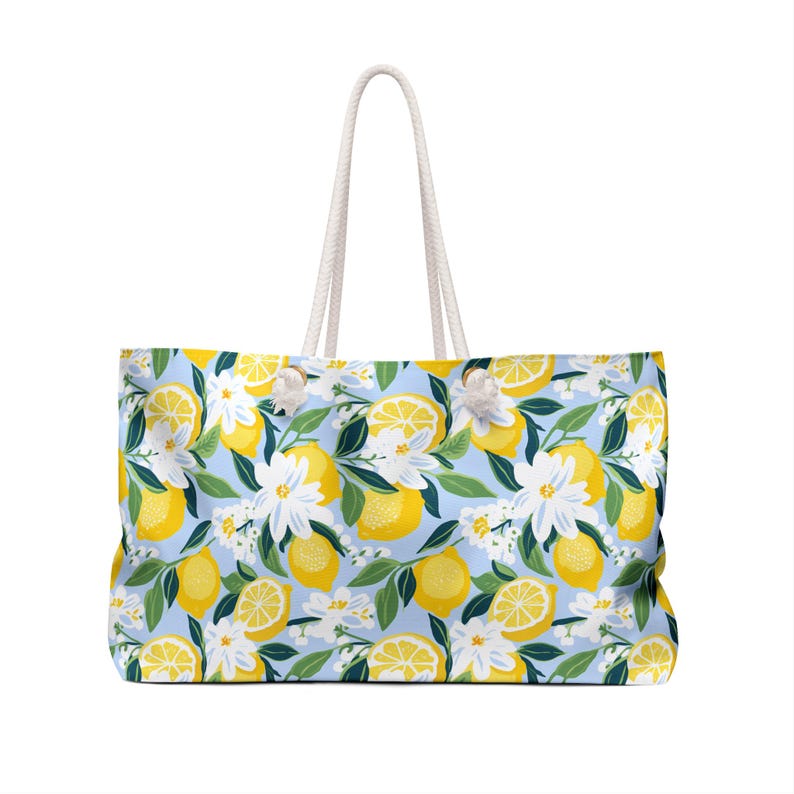 Borsa con tessere e rastrelliere per Mahjong, borsa oversize per il giorno del gioco Mah Jongg, idea regalo di compleanno per gli amanti del gioco, divertente borsa da torneo con motivo a limone. immagine 5