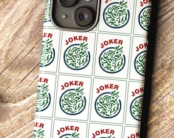 Mahjong Phone Cover Mah Jongg Samsung Galaxy iPhone Cover with Joker Tile Cute Mahjong Game Lover Friend Birthday Gift Present Idea