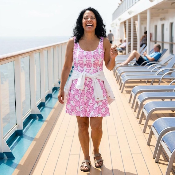 pink and white skater dress Catalina Pink And White Floral Skater Dress Rebellious Fashion