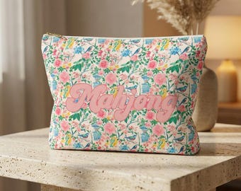 Bolsa para fichas de Mahjong con diseño de gorriones de estilo chinoiserie. Bolsa para el día del juego de Mahjong. Idea de regalo de cumpleaños para jugadores. Regalo ideal para amantes de los juegos. Regalo perfecto para anfitrionas.