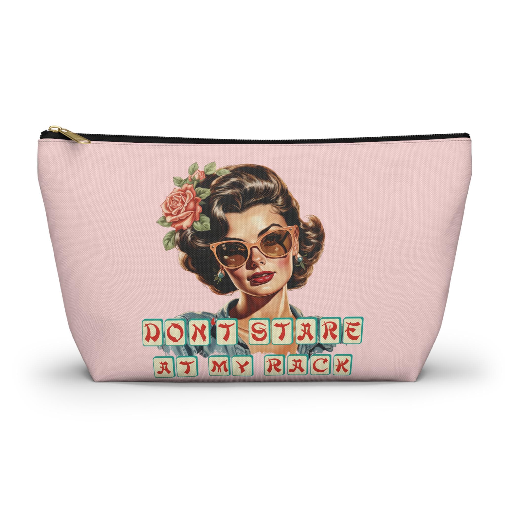 Mahjong Tile Pouch Funny 'Don't Stare At My Rack' Tile Bag Player Birthday Gift Mah Jongg Game Lover Gift Mahj Money Coin Winnings Bag