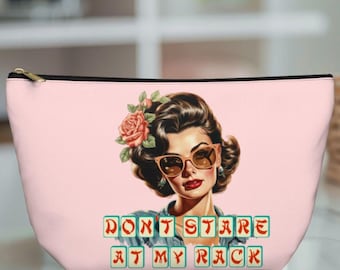 Mahjong Tile Beutel Lustig 'Don't Stare At My Rack' Tile Bag Spieler Geburtstagsgeschenk Mah Jongg Spiel Liebhaber Geschenk Mahj Geld Münze Winnings Bag