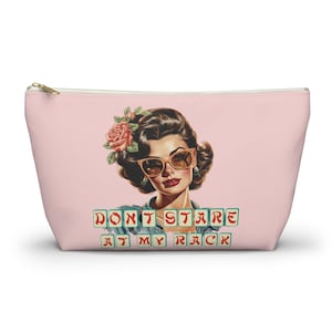 Bolsa para fichas de Mahjong, divertida bolsa con la frase "No mires mi estante", regalo de cumpleaños para jugadores, regalo para amantes del juego Mahjong, bolsa con monedas de Mahjong imagen 2