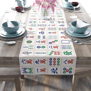 Mahjong Table Runner 16x90in Mah Jongg Player Birthday Gift Mahjong Table Cloth Game Day House Décor Housewarming Hostess Game Lover Present