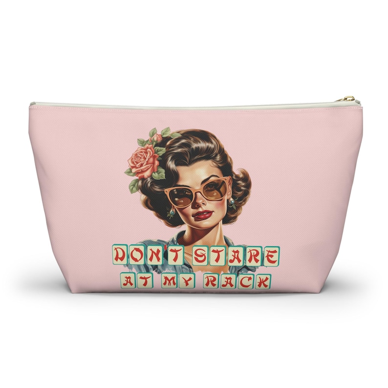 Bolsa para fichas de Mahjong, divertida bolsa con la frase "No mires mi estante", regalo de cumpleaños para jugadores, regalo para amantes del juego Mahjong, bolsa con monedas de Mahjong imagen 3