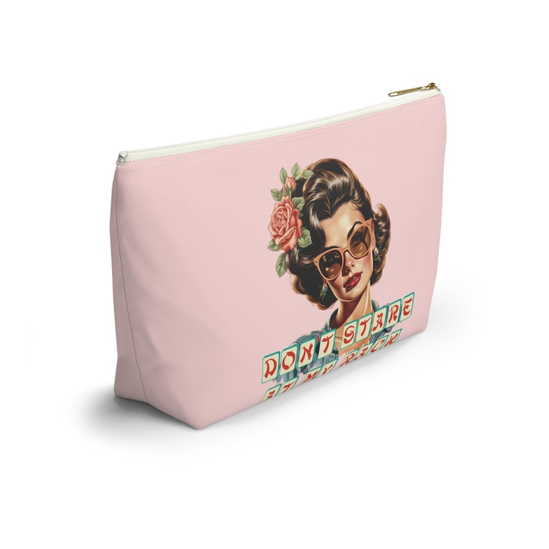 Bolsa para fichas de Mahjong, divertida bolsa con la frase "No mires mi estante", regalo de cumpleaños para jugadores, regalo para amantes del juego Mahjong, bolsa con monedas de Mahjong imagen 5
