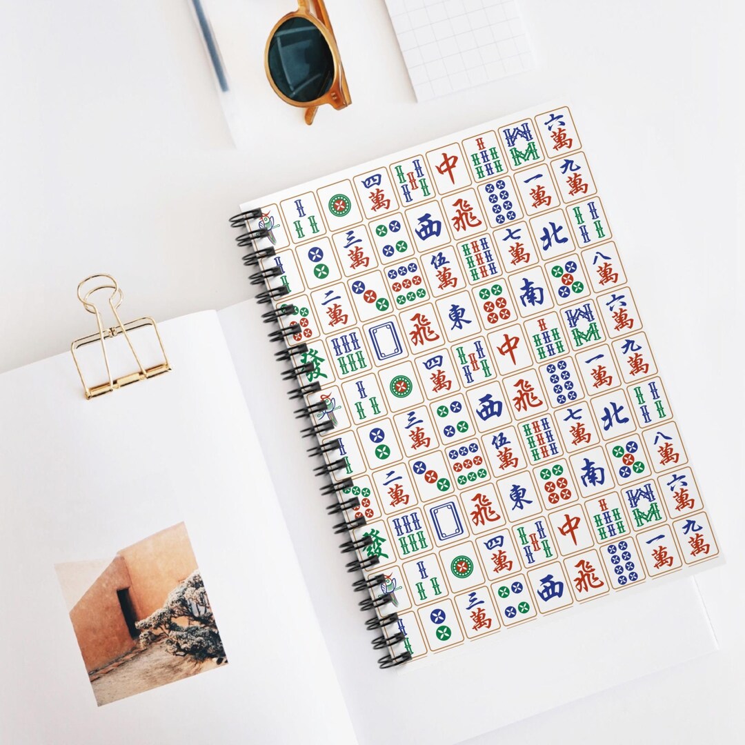 Mahjong Notepad Mahjong Notebook Mah Jongg Tiles Ruled Line Journal Notepad Mah Mom ...