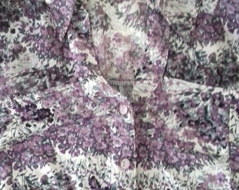 Vintage shirt with floral pattern