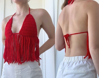 Crochet Pattern - Lila Summer Fringe Top (PDF Download)