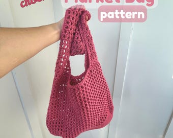 Crochet Beach Bag Pattern – DIY Market Tote, Beginner-Friendly Crochet, Crochet Pattern, Easy DIY Gift Idea